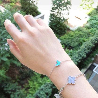 [Amore Jewelry]BUTTERFLY TURQUOISE BUTTERFLY BRACELET SILVER