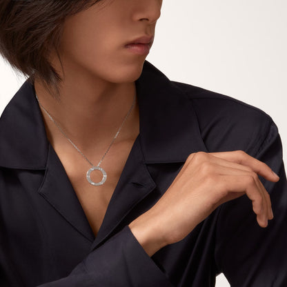 [Amore Jewelry]LOVE NECKLACE 16MM 3 DIAMONDS