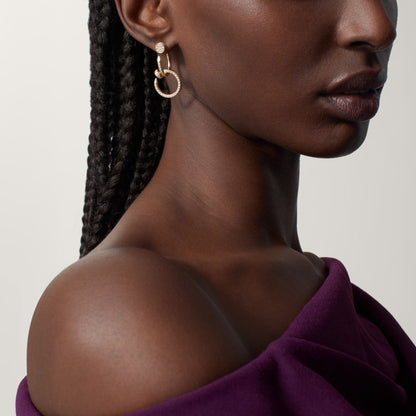 [Amore Jewelry]JUSTE FULL DIAMOND DOUBLE EARRINGS