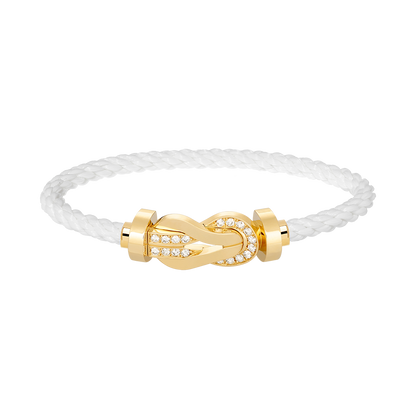 [Amore Jewelry]CHANCE LARGE 8 FIGURE BUCKLE HALF DIAMOND BRACELET GOLD