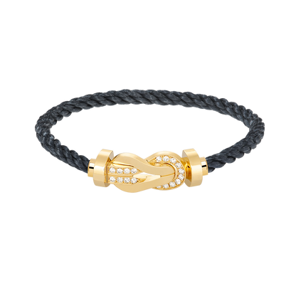 [Amore Jewelry]CHANCE LARGE 8 FIGURE BUCKLE HALF DIAMOND BRACELET GOLD