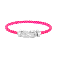 [Amore Jewelry]CHANCE LARGE 8 FIGURE BUCKLE HALF DIAMOND BRACELET SILVER