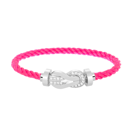 [Amore Jewelry]CHANCE LARGE 8 FIGURE BUCKLE HALF DIAMOND BRACELET SILVER