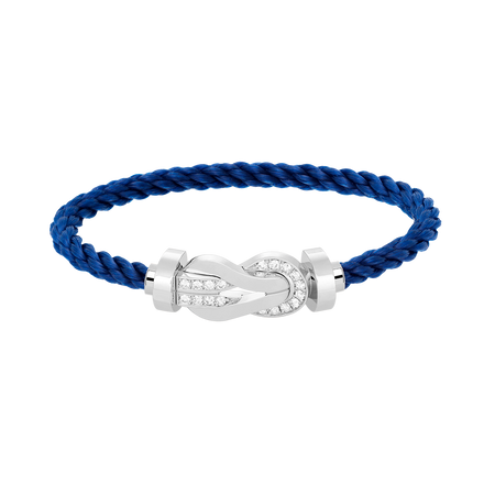 [Amore Jewelry]CHANCE LARGE 8 FIGURE BUCKLE HALF DIAMOND BRACELET SILVER