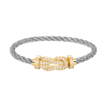 [Amore Jewelry]CHANCE LARGE 8 FIGURE BUCKLE FULLDIAMOND BRACELET GOLD