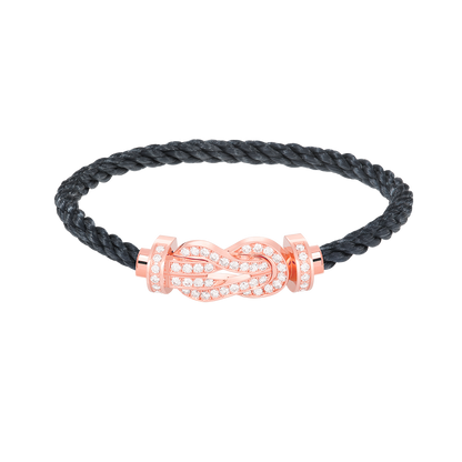 [Amore Jewelry]CHANCE LARGE 8 FIGURE BUCKLE FULL DIAMOND BRACELET ROSE GOLD