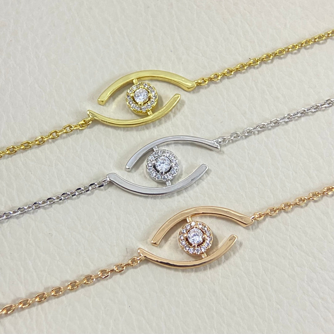 [Amore Jewelry]Lucky Eye Pave-Set Diamond Bracelet