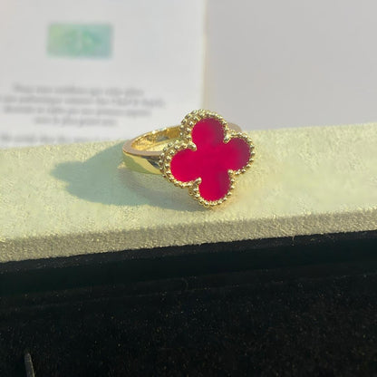[Amore Jewelry]NEW CLOVER PINK ENAMEL RINGS