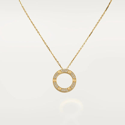 [Amore Jewelry]LOVE NECKLACE 16MM  FULL DIAMOND