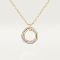 [Amore Jewelry]TRINITY LARGE FULL DIAMOND  NECKLACE