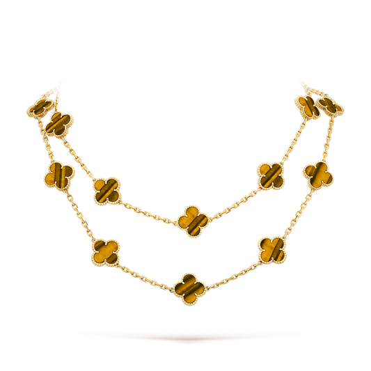 [Amore Jewelry]CLOVER 20 MOTIFS TIGER EYE ROSE GOLD