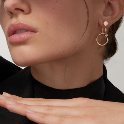 [Amore Jewelry]JUSTE NO DIAMOND DOUBLE EARRINGS