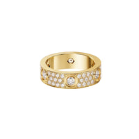 [Amore Jewelry]LOVE 5.5MM FULL-PAVE 6-DIAMOND RING