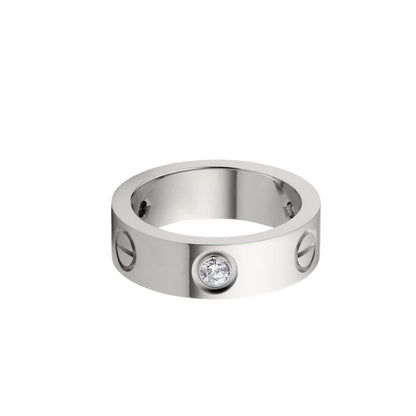 [Amore Jewelry]LOVE 5.5MM 3 DIAMOND RING