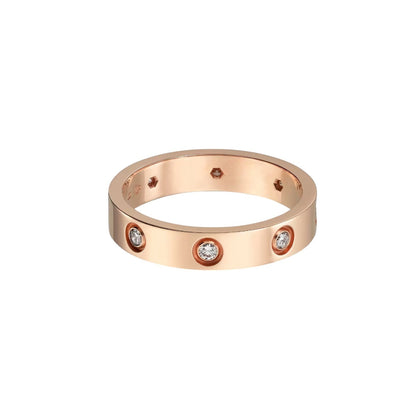 [Amore Jewelry]LOVE 4MM 8 DIAMOND RING