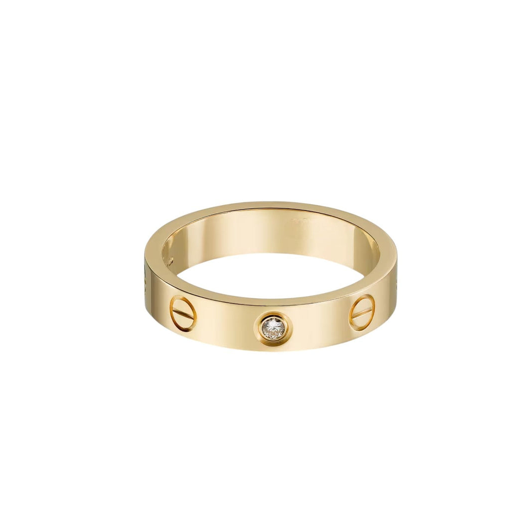 [Amore Jewelry]LOVE 4MM 1 DIAMOND RING