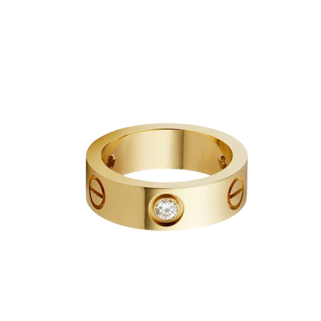 [Amore Jewelry]LOVE 5.5MM 3 DIAMOND RING