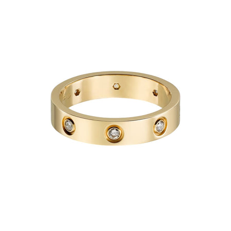 [Amore Jewelry]LOVE 4MM 8 DIAMOND RING