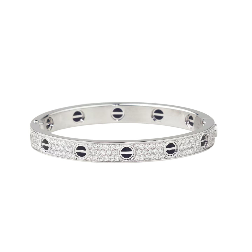 [Amore Jewelry]LOVE BRACELET 6.1MM DIAMOND-PAVED CERAMIC