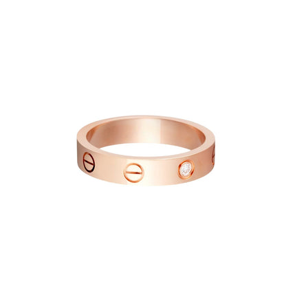 [Amore Jewelry]LOVE 4MM 1 DIAMOND RING