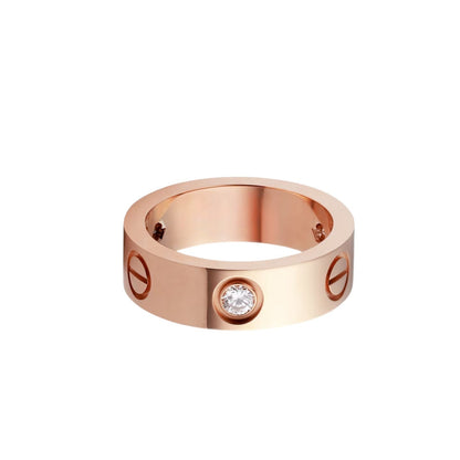 [Amore Jewelry]LOVE 5.5MM 3 DIAMOND RING