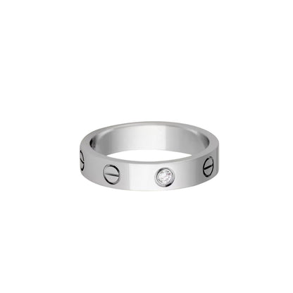 [Amore Jewelry]LOVE 4MM 1 DIAMOND RING