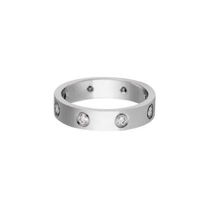 [Amore Jewelry]LOVE 4MM 8 DIAMOND RING