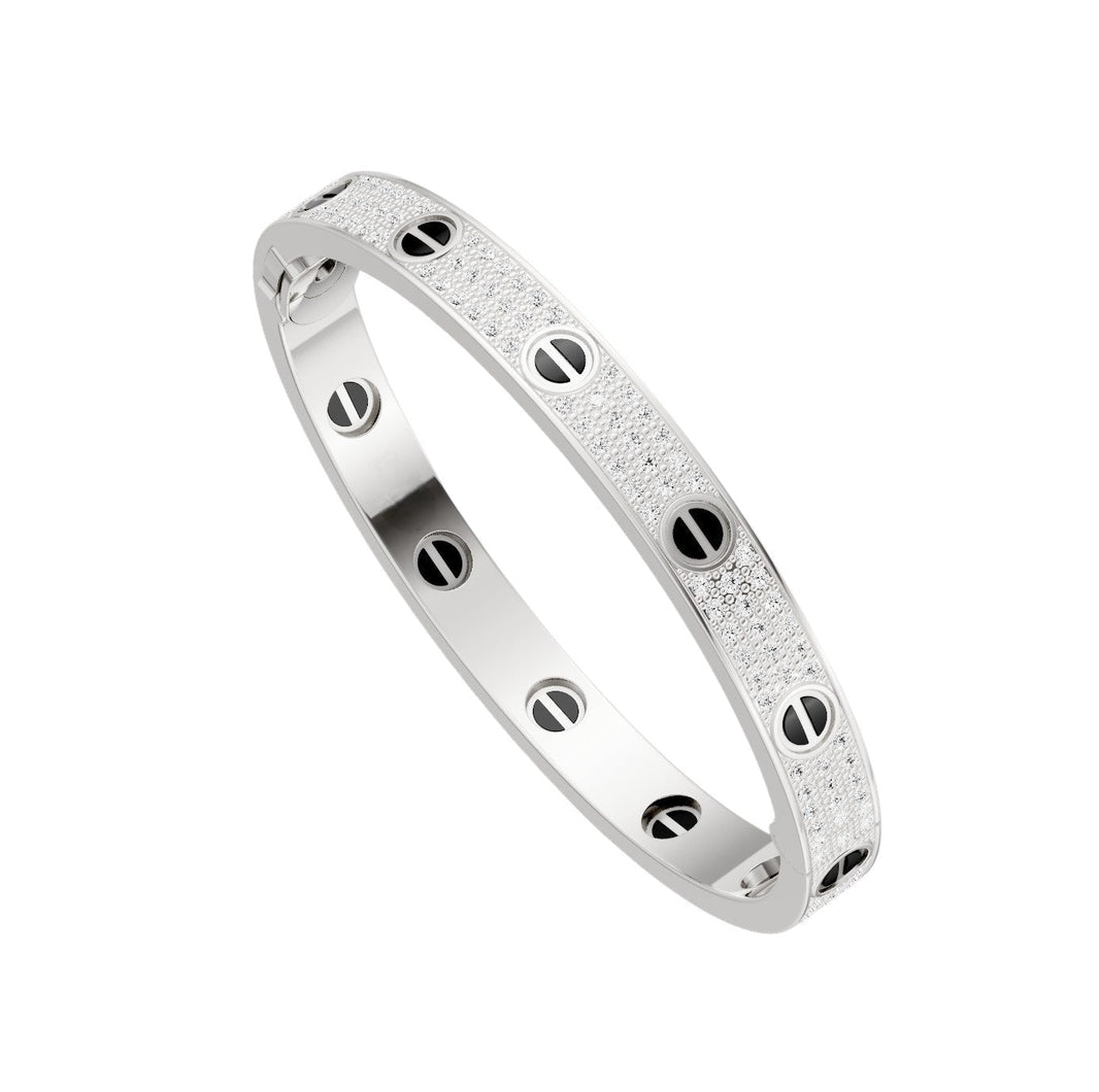 [Amore Jewelry]LOVE BRACELET 6.1MM DIAMOND-PAVED CERAMIC