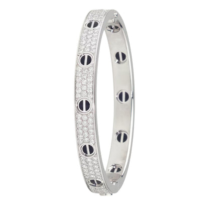 [Amore Jewelry]LOVE BRACELET 6.1MM DIAMOND-PAVED CERAMIC