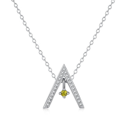 [Amore Jewelry]Sparkling "A" Shape Necklace