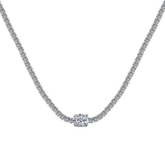 [Amore Jewelry]1.0 Carat Shining Oval Cut Necklace