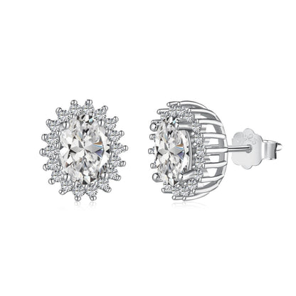 [Amore Jewelry]Delicate Radiant Oval Cut Daily Earrings
