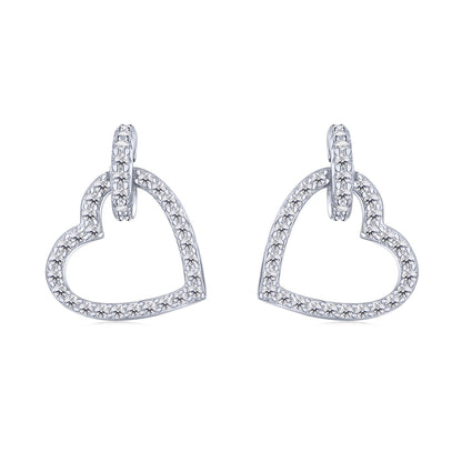 [Amore Jewelry]Dainty Heart Shape Earrings