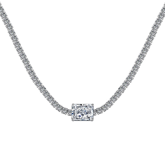 [Amore Jewelry]2.0 carat Ornate Emerald Cut Necklace