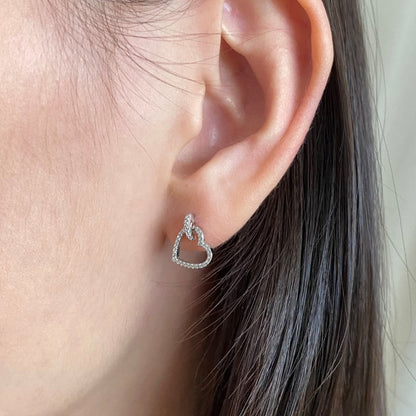[Amore Jewelry]Dainty Heart Shape Earrings