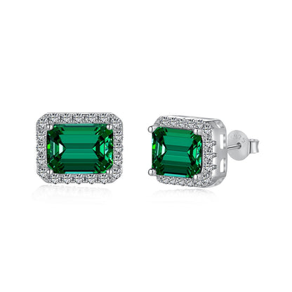 [Amore Jewelry]Luxurious Dainty Emerald Cut Banquet Earrings