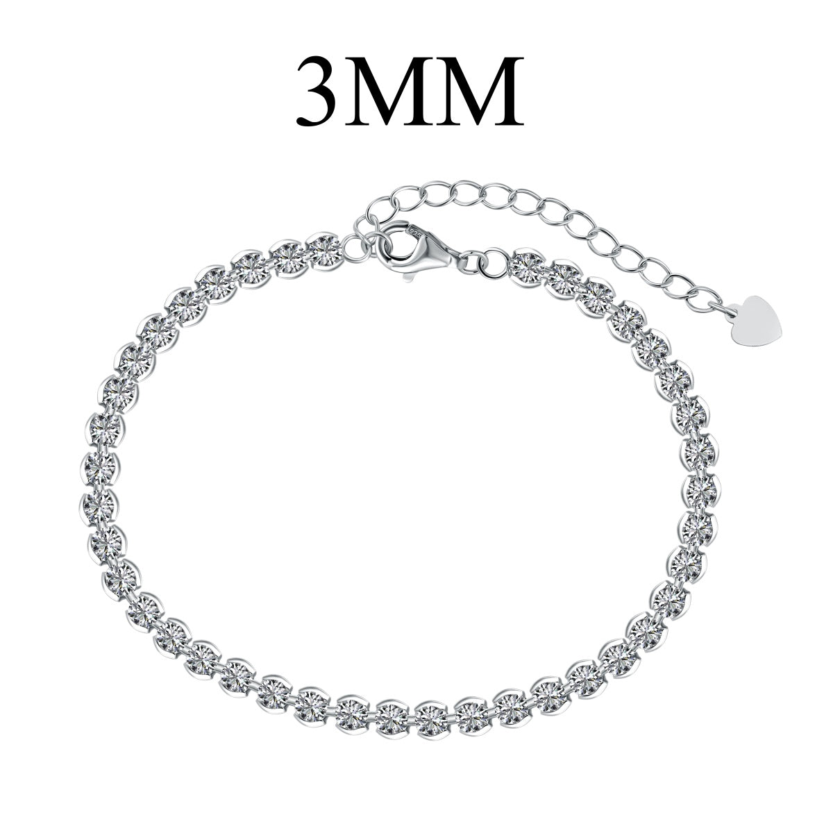 [Amore Jewelry]Ornate  Sparkling Round Cut Daily Bracelet