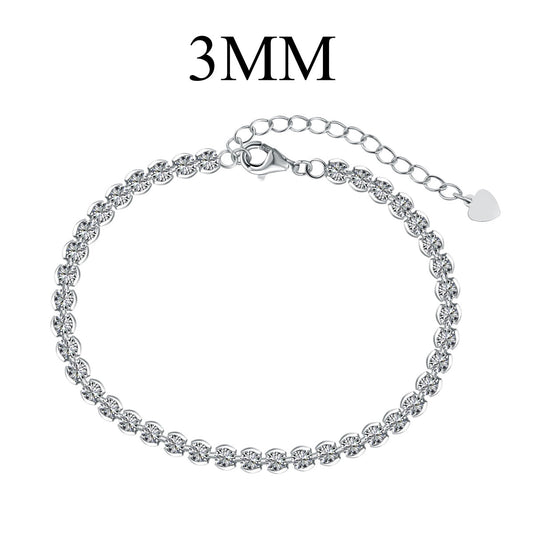 [Amore Jewelry]Ornate  Sparkling Round Cut Daily Bracelet