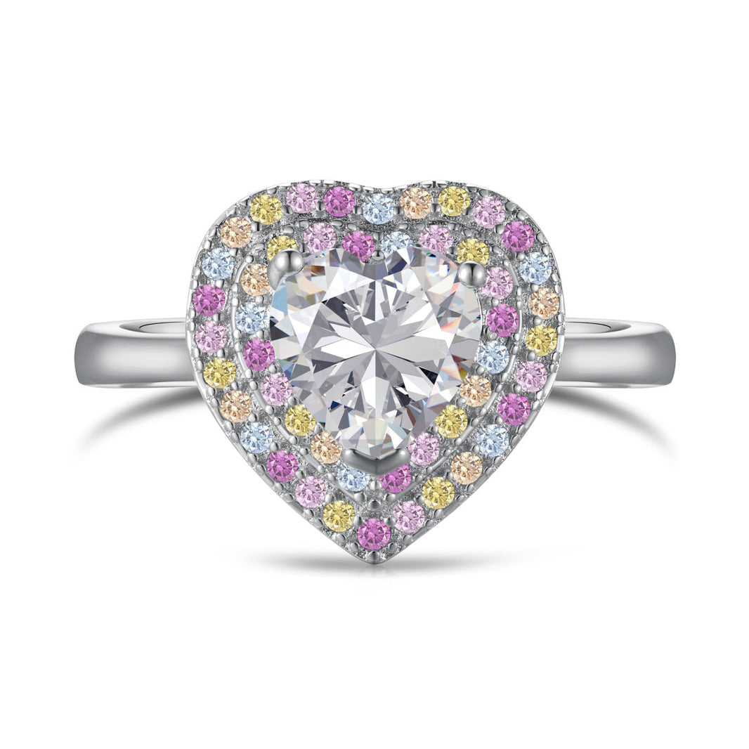 [Amore Jewelry]Delicate Ebullient Heart Shape Wedding Ring