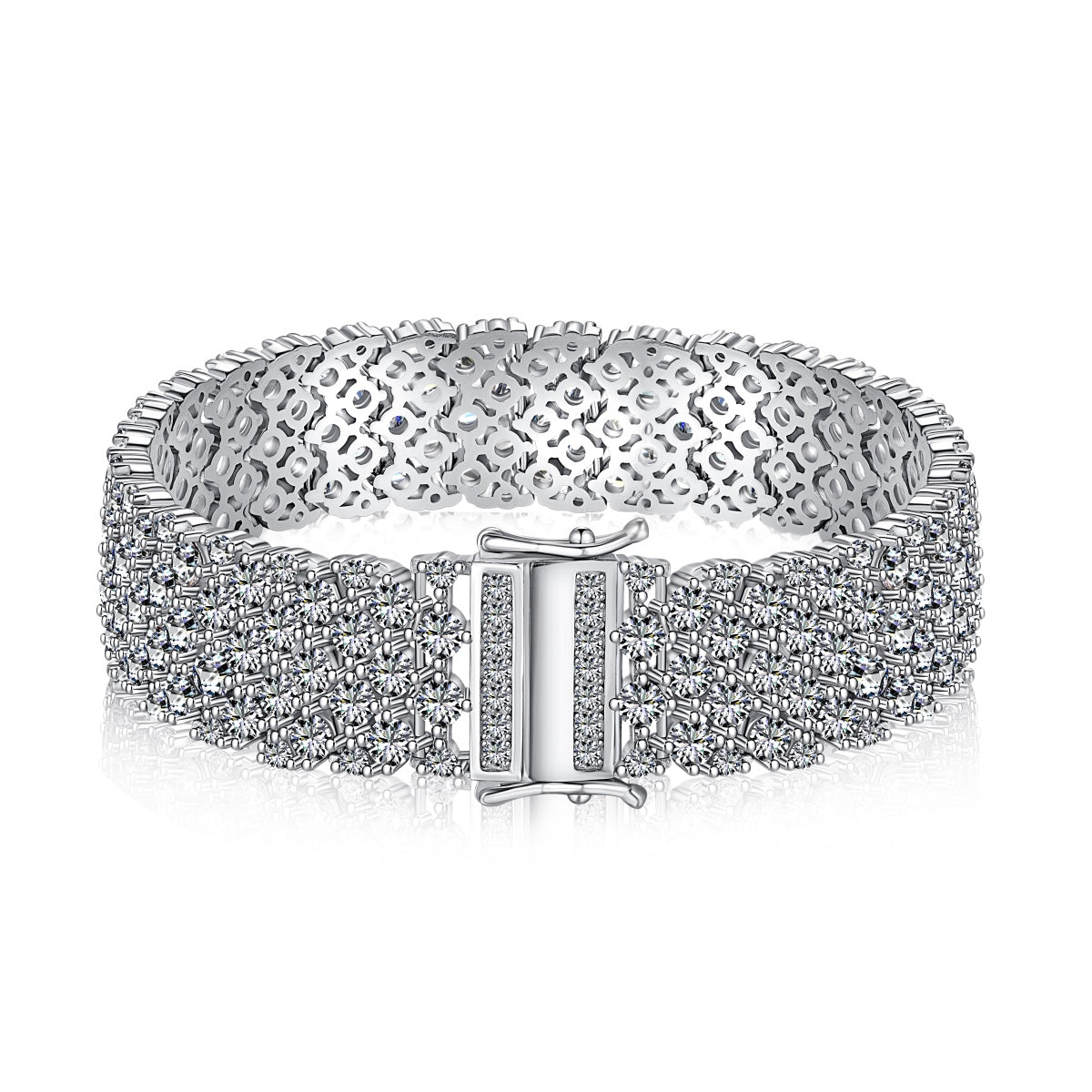 [Amore Jewelry]Ornate Elegant Round Cut Party Bracelet