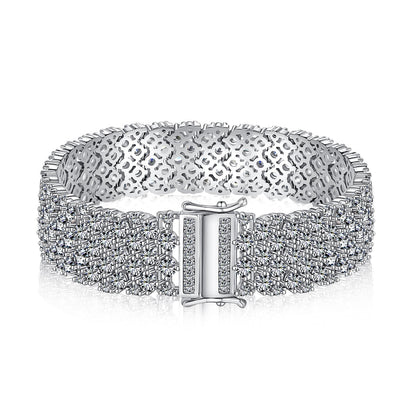 [Amore Jewelry]Ornate Elegant Round Cut Party Bracelet