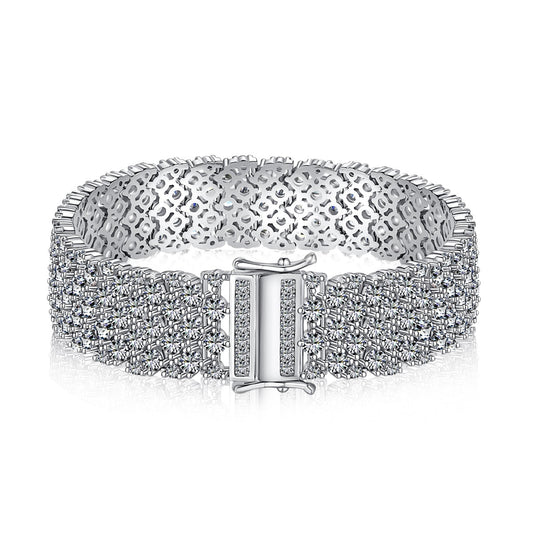 [Amore Jewelry]Ornate Elegant Round Cut Party Bracelet