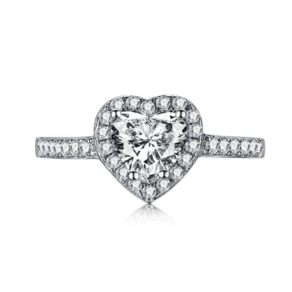 [Amore Jewelry]Eternity Splashy Romantic Heart Shape Lover Ring