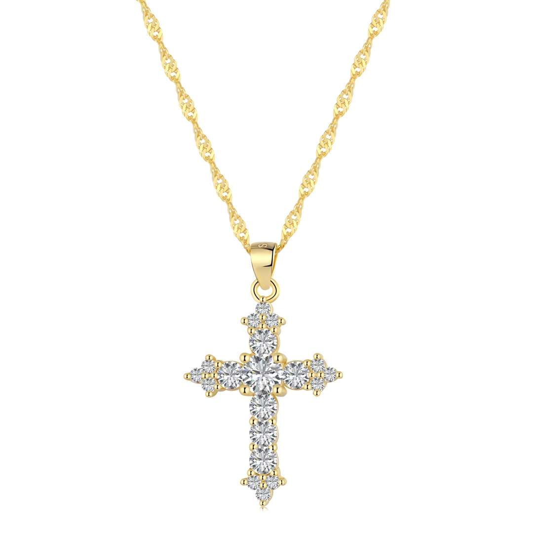 [Amore Jewelry]Delicate Cross Shape Necklace