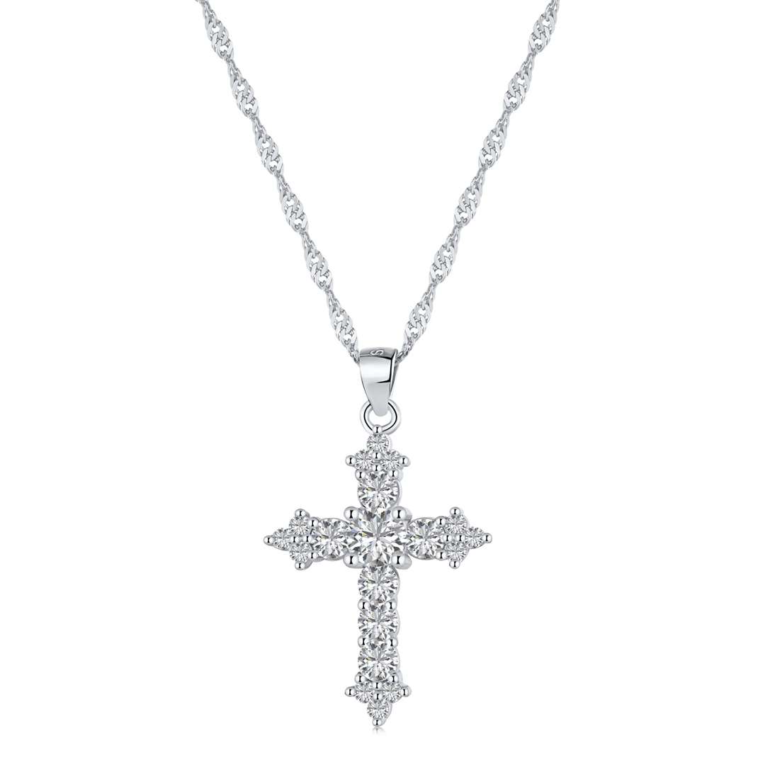 [Amore Jewelry]Delicate Cross Shape Necklace