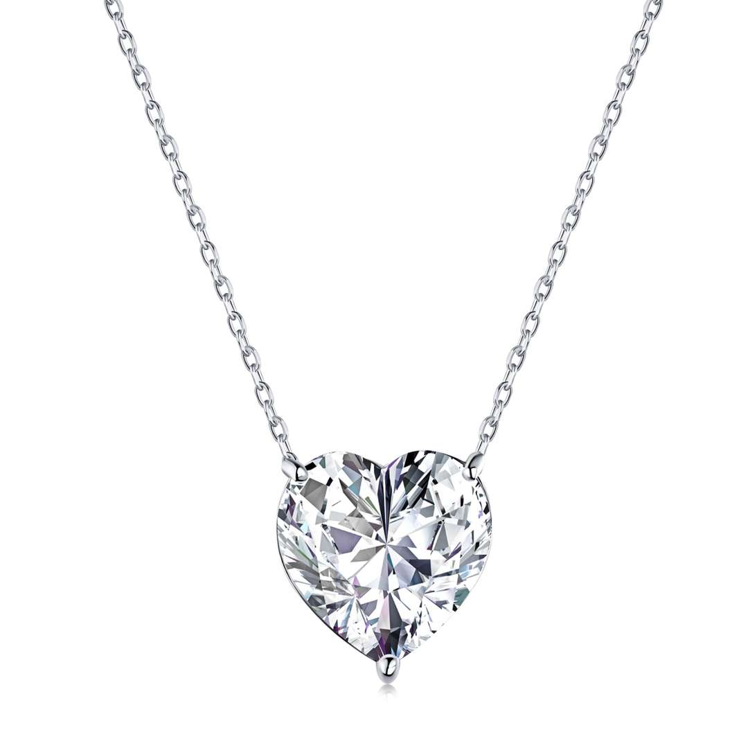 [Amore Jewelry]6.0 carat Radiant Heart Shape Necklace