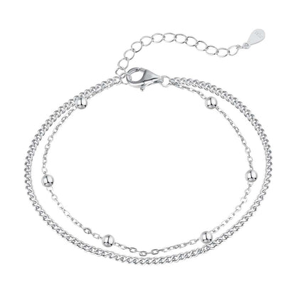 [Amore Jewelry]Delicate Bead Double Layer Bracelet