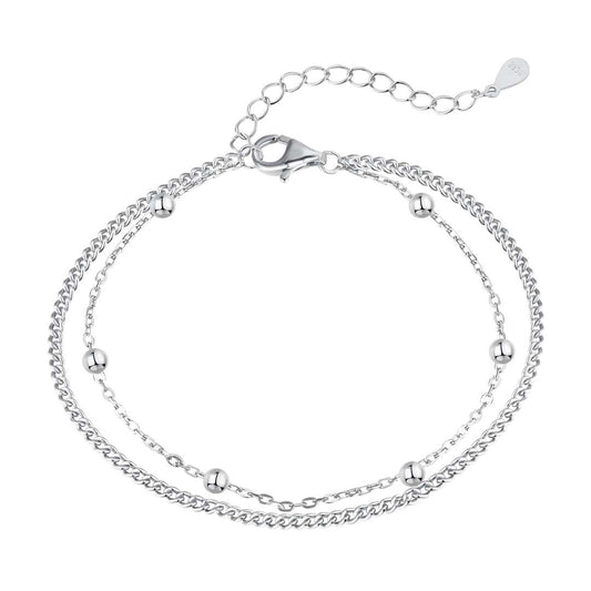 [Amore Jewelry]Delicate Bead Double Layer Bracelet