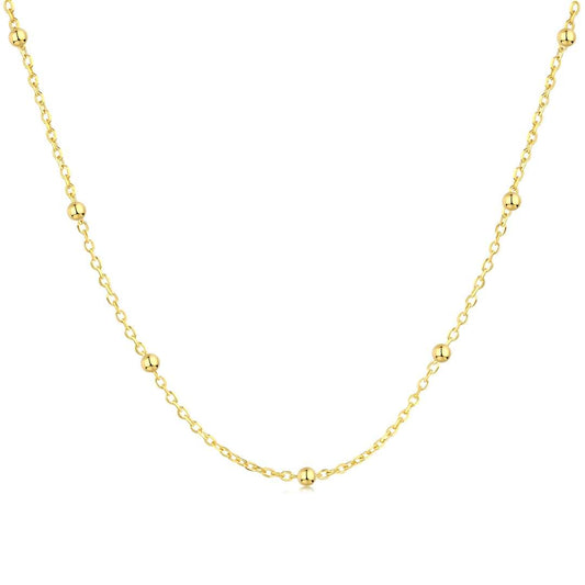 [Amore Jewelry]Small Bead Clavicle Chain Simple Necklace