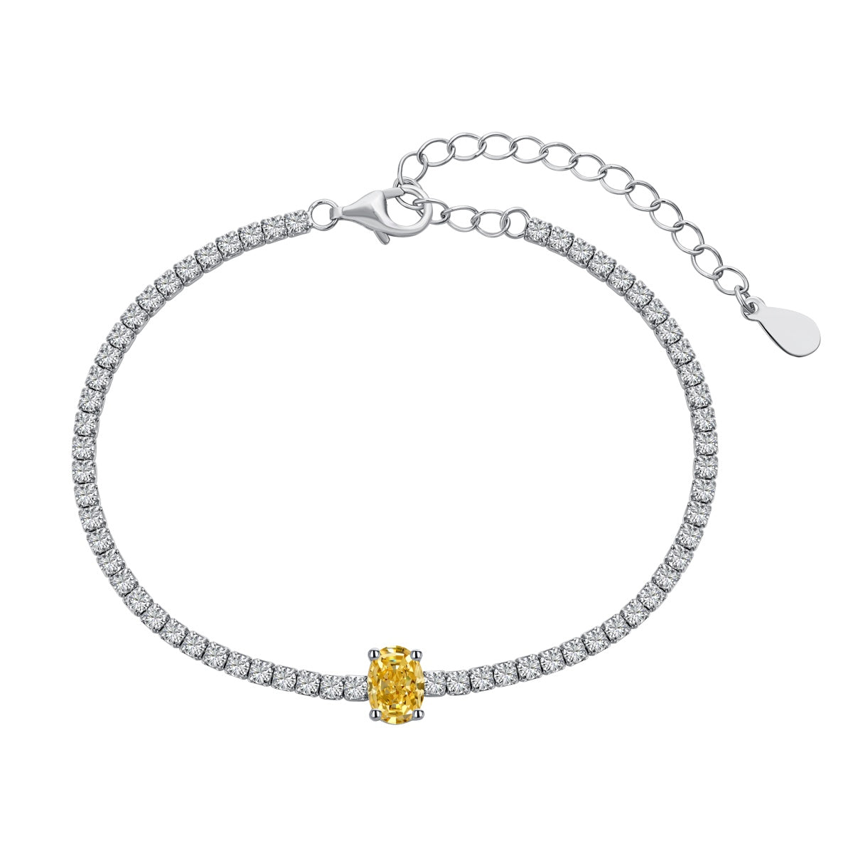 [Amore Jewelry]0.75 Carat Exquisite Oval Cut Daily Bracelet